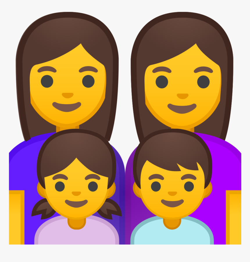 Family Woman Woman Girl Boy Icon - Girl Boy Man Woman, HD Png Download