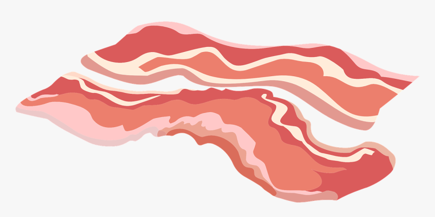 Bacon Strip Clip Art - Bacon Clipart No Background, HD Png Download