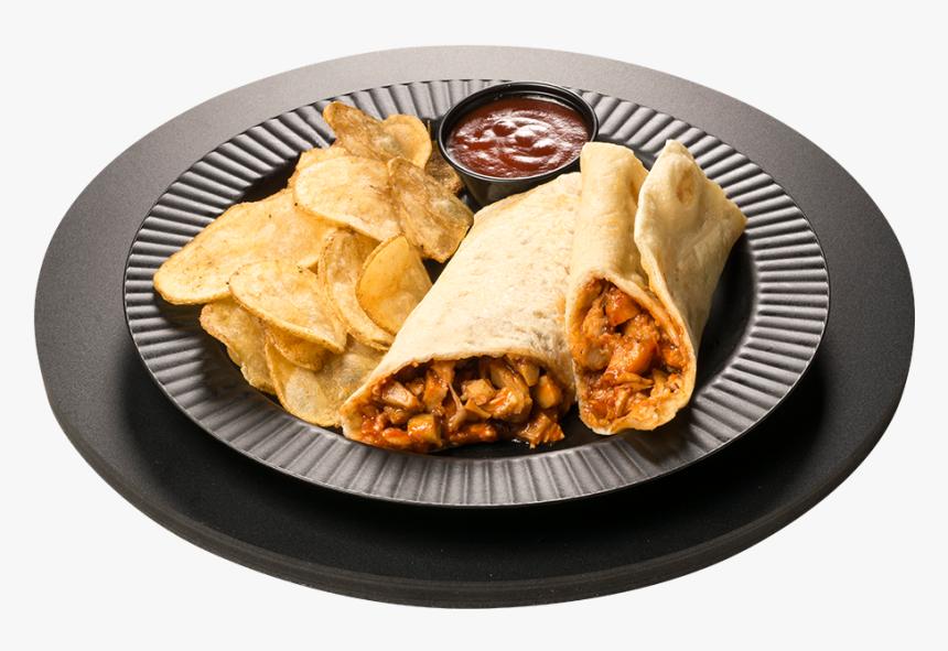 Bbq Chicken Wrap - Wrap Roti, HD Png Download