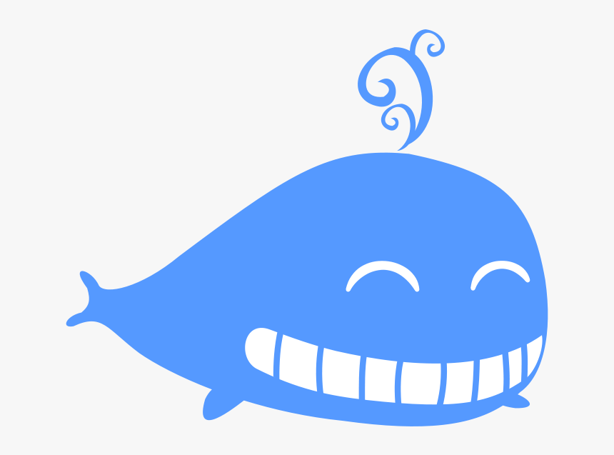 Whale Clip Art Download - Smiling Whale Cartoon, HD Png Download
