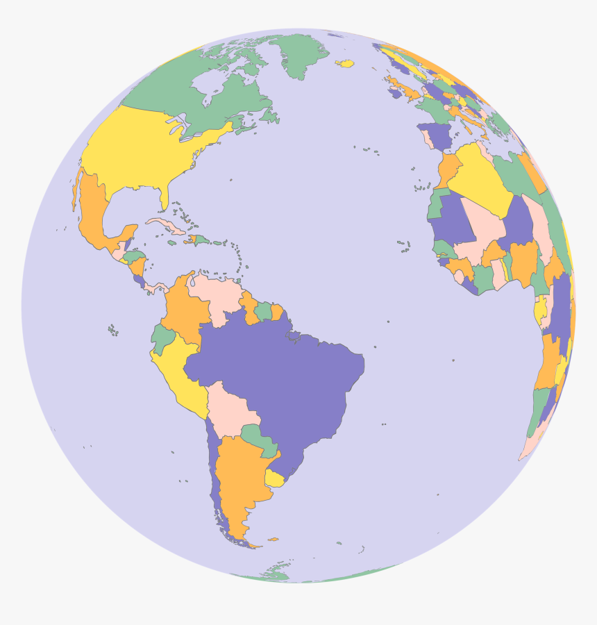Real World Clipart Planet Earth - Choropleth Map Of South America, HD Png Download