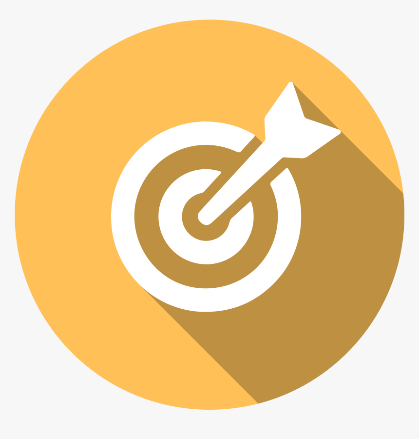 Icon Of A Dart In The Middle Of A Target - Circle, HD Png Download
