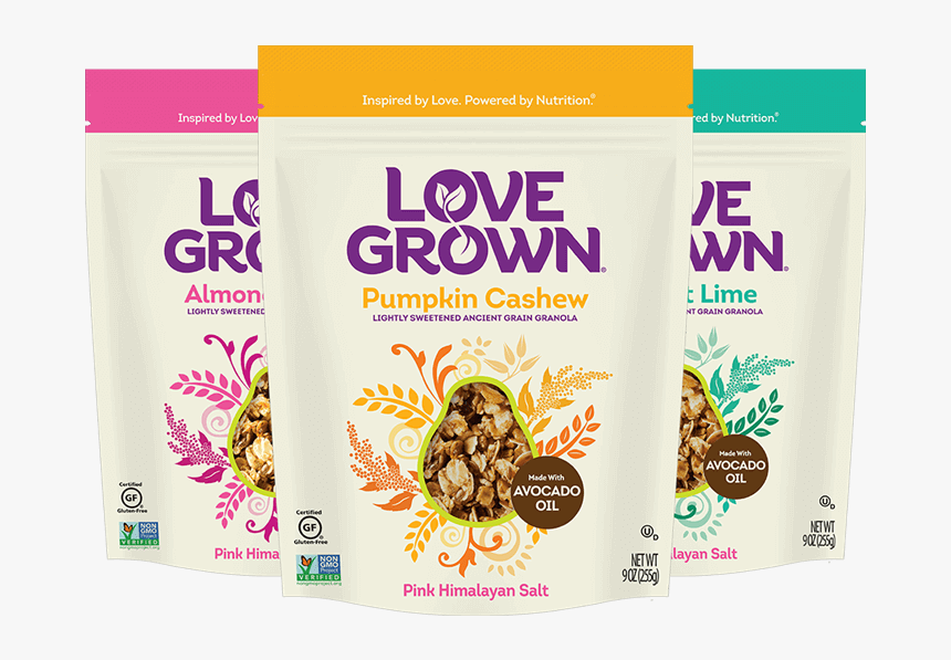 Love Grown Ancient Grains Granola Product Family - Bee, HD Png Download