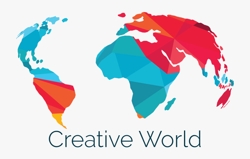 Creative World Map Vector Design - Logo Creativo Mapa, HD Png Download