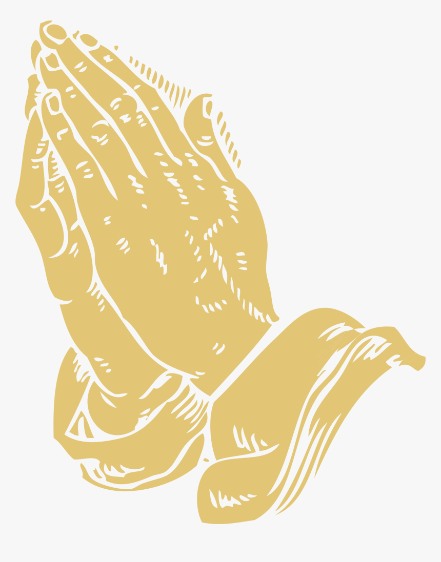 Pray Clipart Prayer Line - Gold Praying Hands Clip Art, HD Png Download