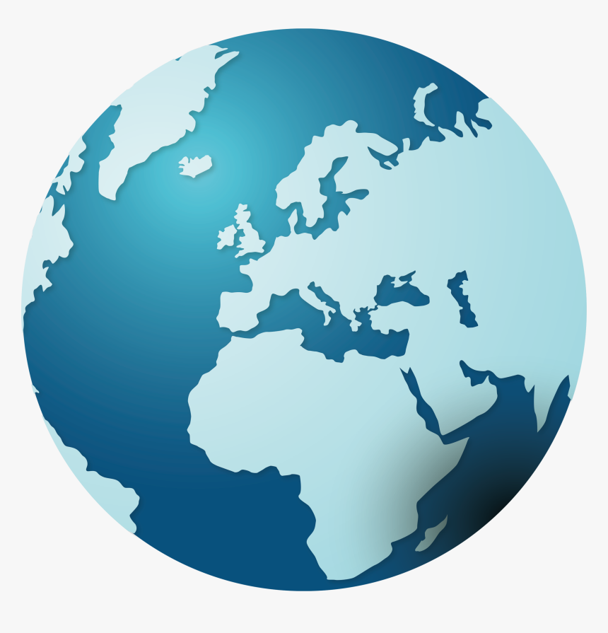 Vector Black And White Library Earth Clip Art Creative - World Globe Europe Png, Transparent Png