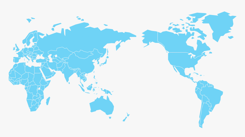 World Map Blue Png - World Map Png Hd, Transparent Png
