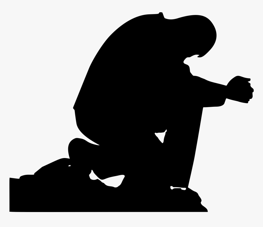 Praying Hands Prayer Man Silhouette - Transparent Background Prayer Png, Png Download