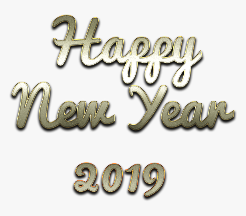 Happy New Year Png 2019 Download Free Png - Calligraphy, Transparent Png