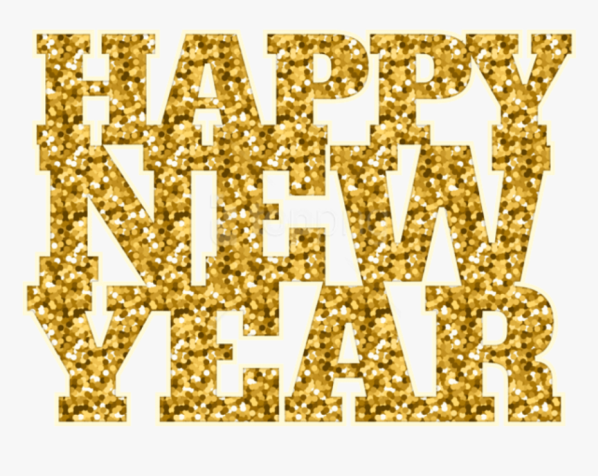 Happy New Year Gold Png - Motif, Transparent Png