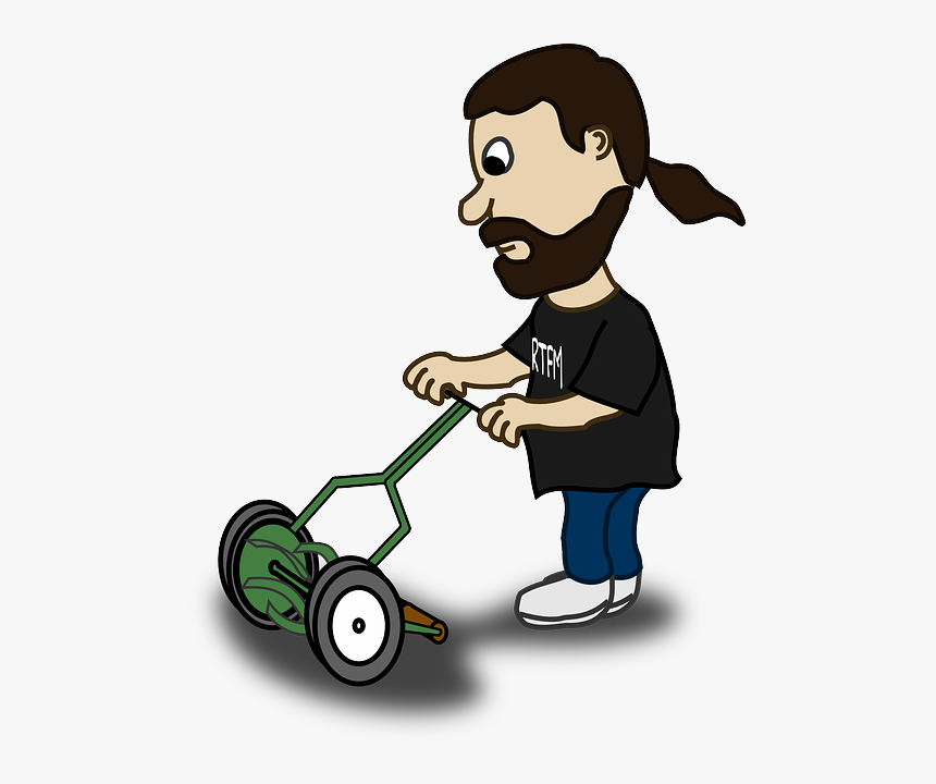 Mowing The Lawn Cartoon, HD Png Download