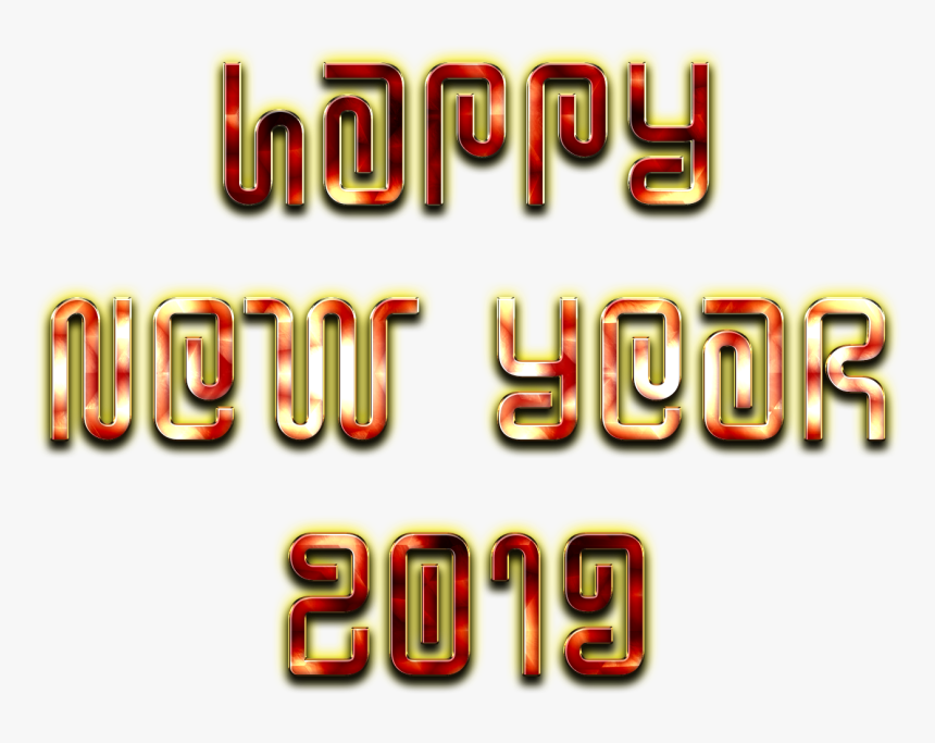 Happy New Year Png 2019 Transparent Free Png Clipart - Graphics, Png Download