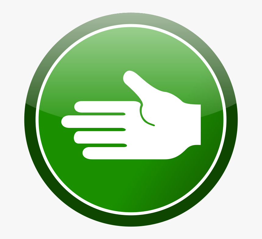 Black Clip Art Library - Hand In Green Circle, HD Png Download