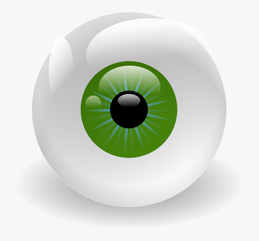 Eyeball, Vision, Retina, Eye, Green, Creepy, Stare - Eyeball Clipart, HD Png Download