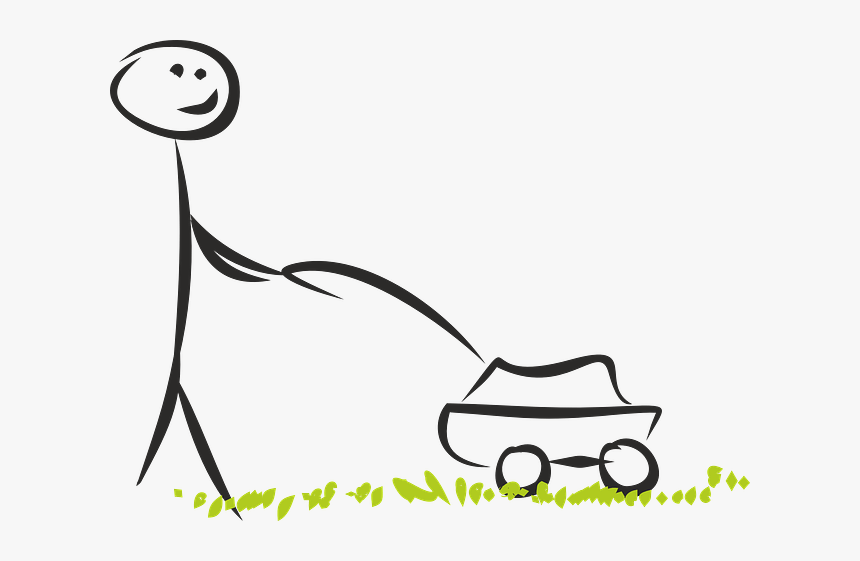 Clip Art Your Lawn Advice And - Stick Figure Lawn Mower, HD Png Download
