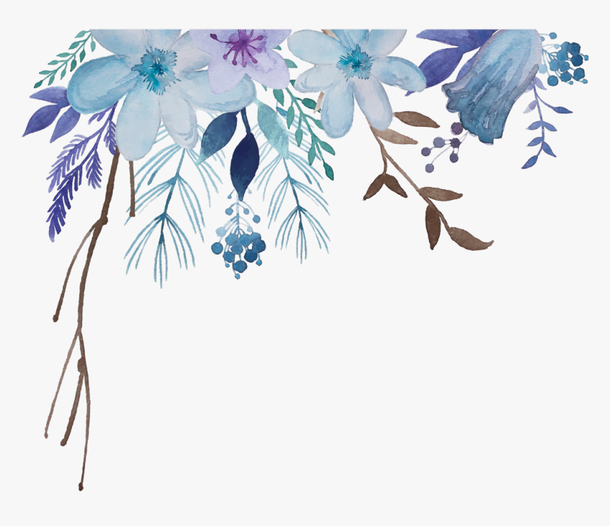 Ftestickers Watercolor Flowers Border Vintage Watercolor Flower Png Free Transparent Png Transparent Png Image Pngitem