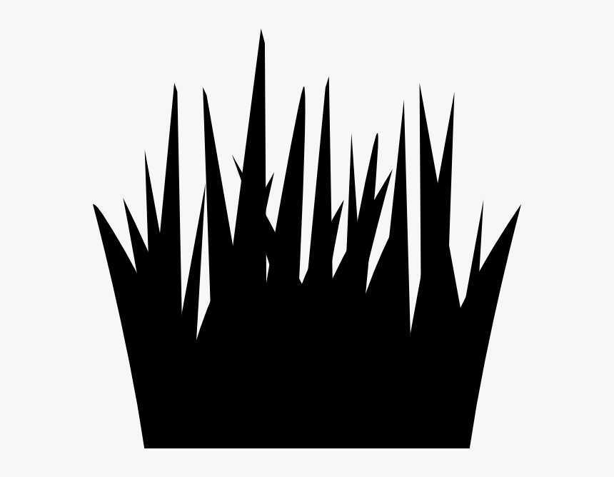 Grass Black And White Grass Clipart Tuft Grass Pencil - Grass Clip Art Black, HD Png Download