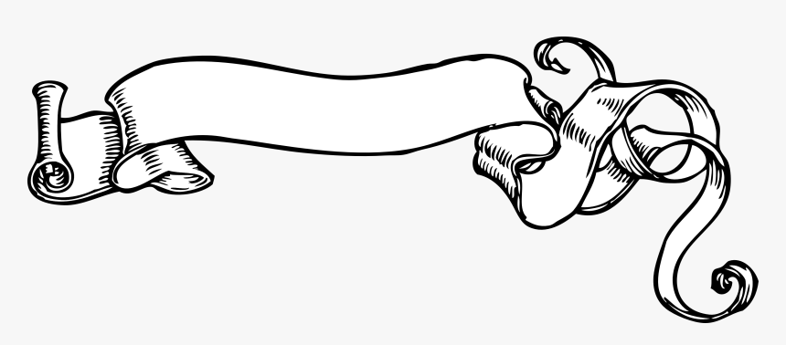 Fancy White Line Png - Coat Of Arms Scroll, Transparent Png