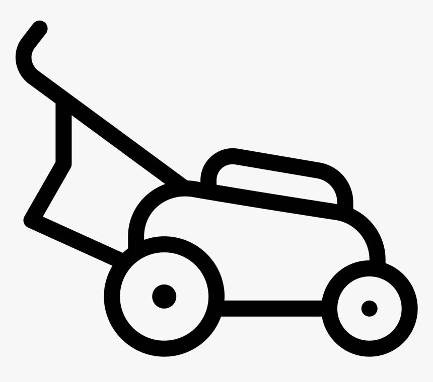 Transparent Free Clipart Of Lawn Mowers - Transparent Lawn Mower Clipart Png Black And White, Png Download