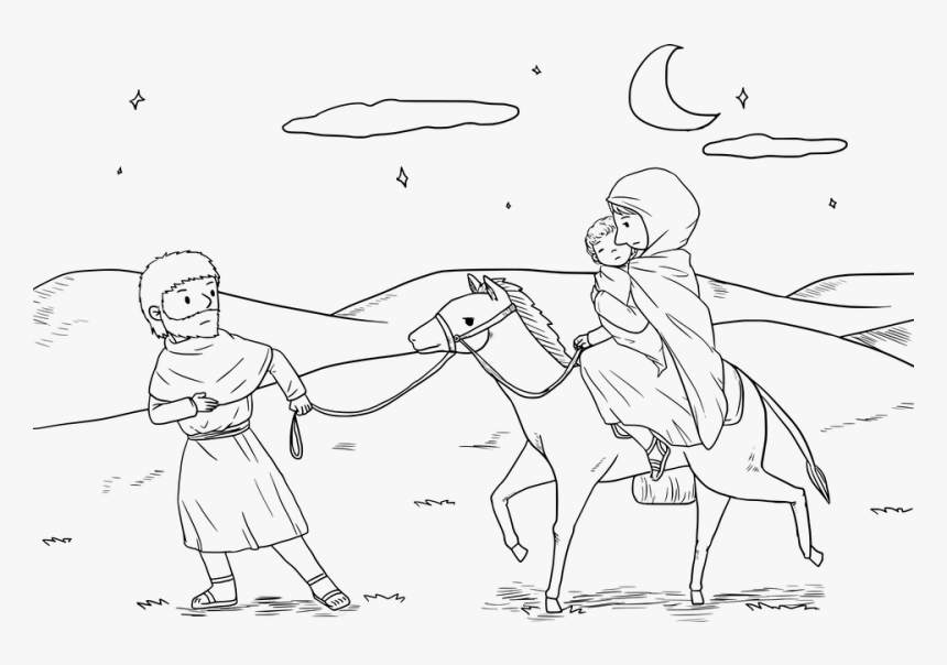 Transparent Wise Men Png - Flucht Nach Ägypten Ausmalbild, Png Download
