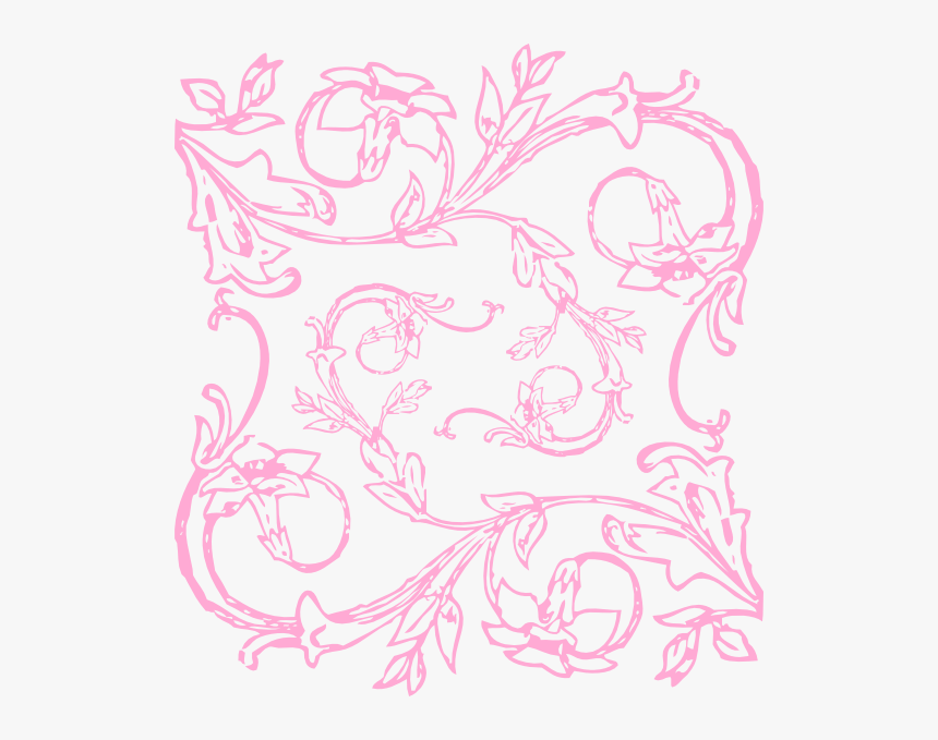 Filigree Flower Clipart - Décor De Page Word, HD Png Download