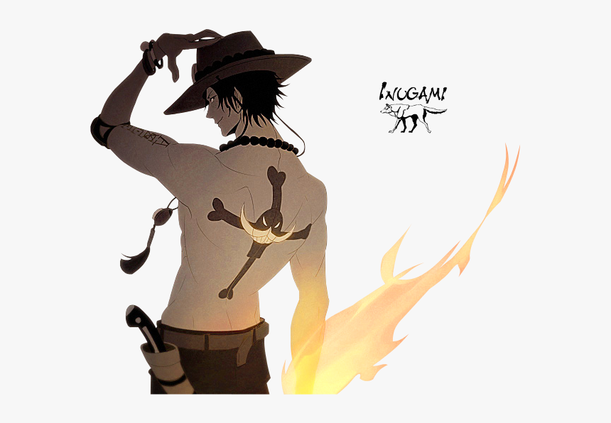 Render Portgas D Ace One Piece Pirate Tatouage Feu - One Piece Png Ace, Transparent Png