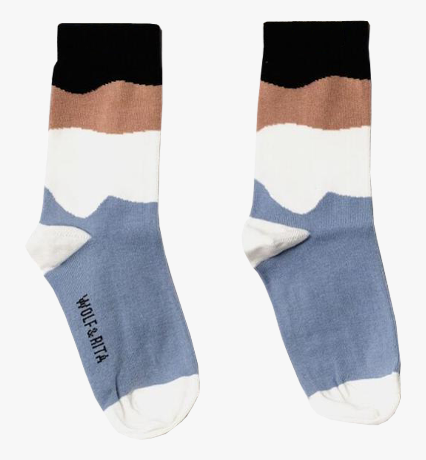Wolf And Rita Baby Mini Socks Black White - Hockey Sock, HD Png Download