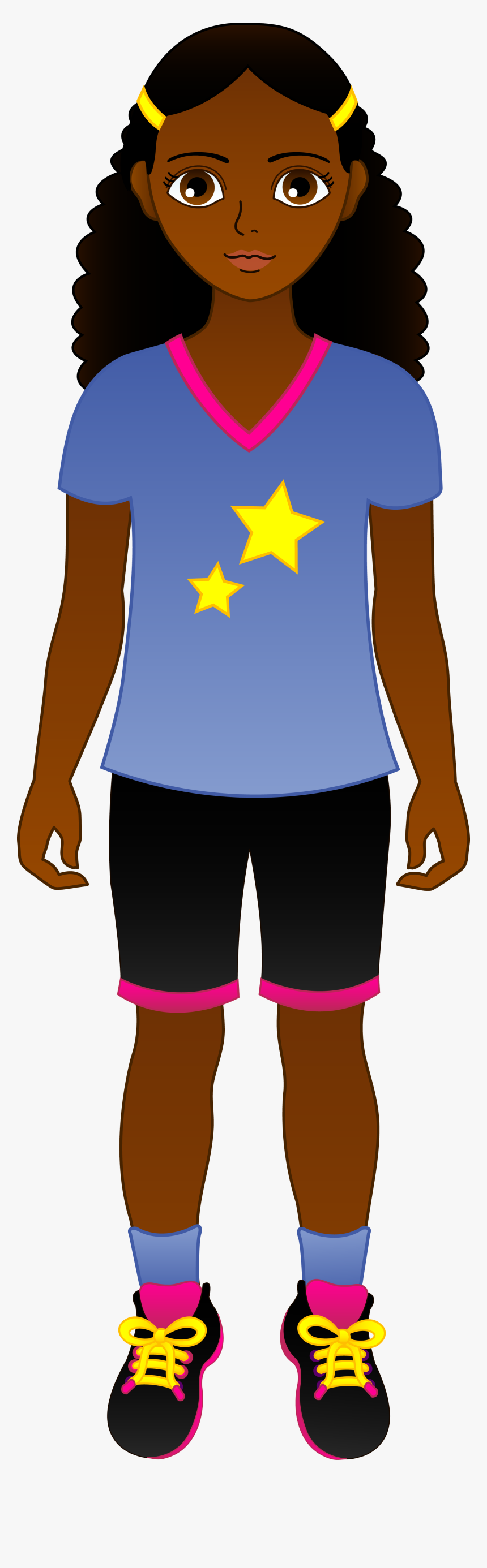 Clipart African American Girl - African American Girl Clipart, HD Png Download