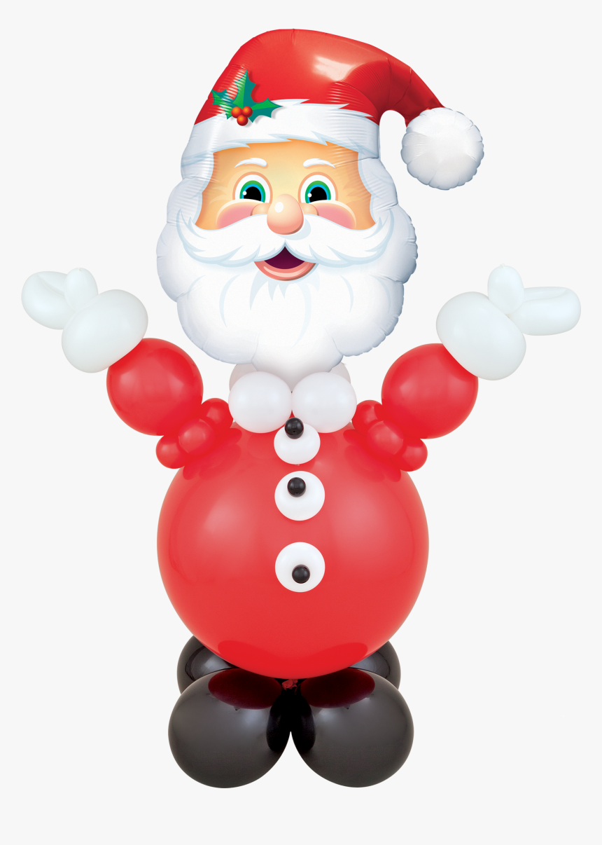 Jolly Design Christmas Balloon Decor Pinterest - Santa Balloons, HD Png Download