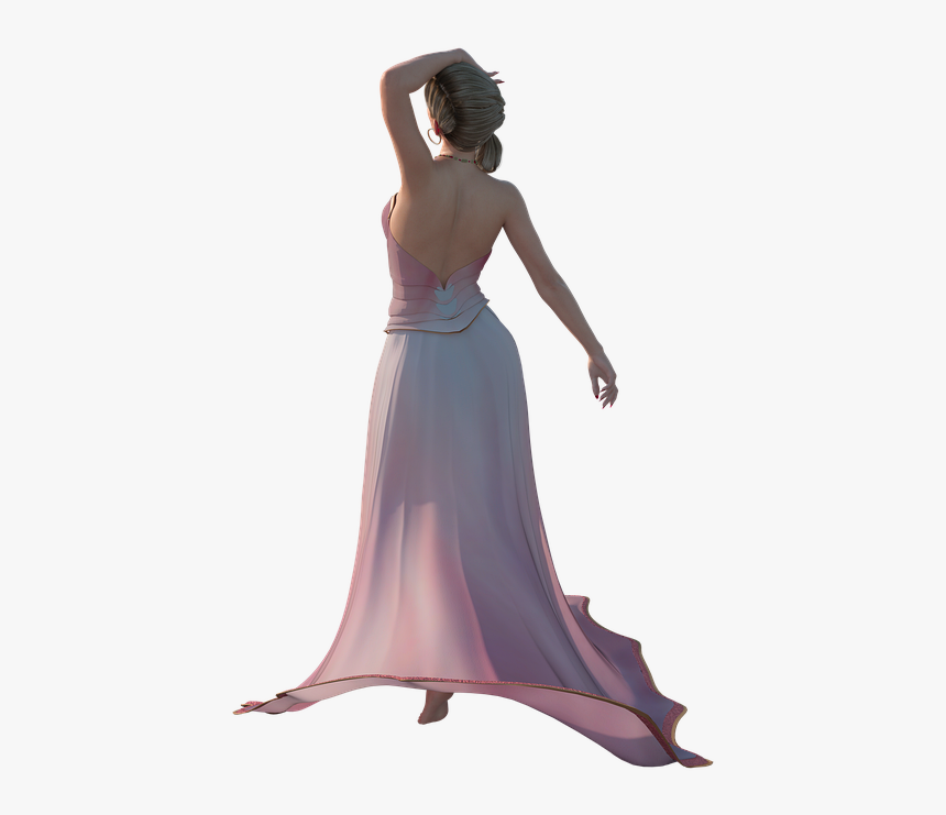 Woman, Looking, Away, Female, Long Dress - Photo Shoot, HD Png Download