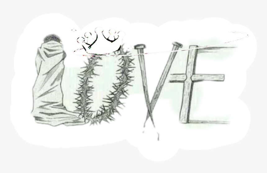 #love #crown #thorns #cross #crownofthorns - Cartoon, HD Png Download
