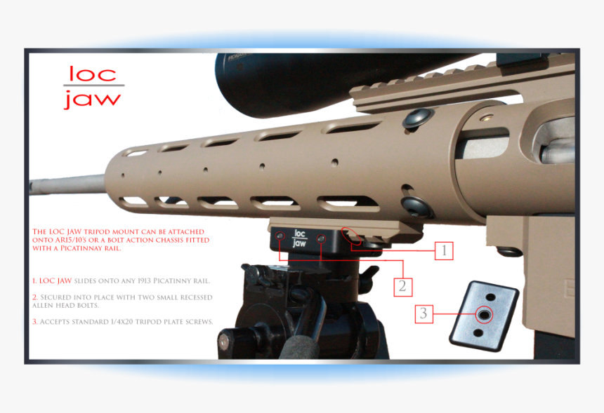 Ar Loc Jaw Specs - Vortex Picatinny Tripod Mount, HD Png Download