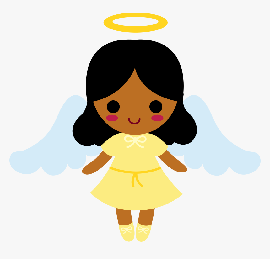 African American Baby Boy Cartoon Christian Clipart - Cartoon African American Angel Png, Transparent Png