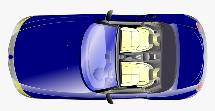 Bmw Z4 Top View Clip Arts - Cartoon Car Top View, HD Png Download