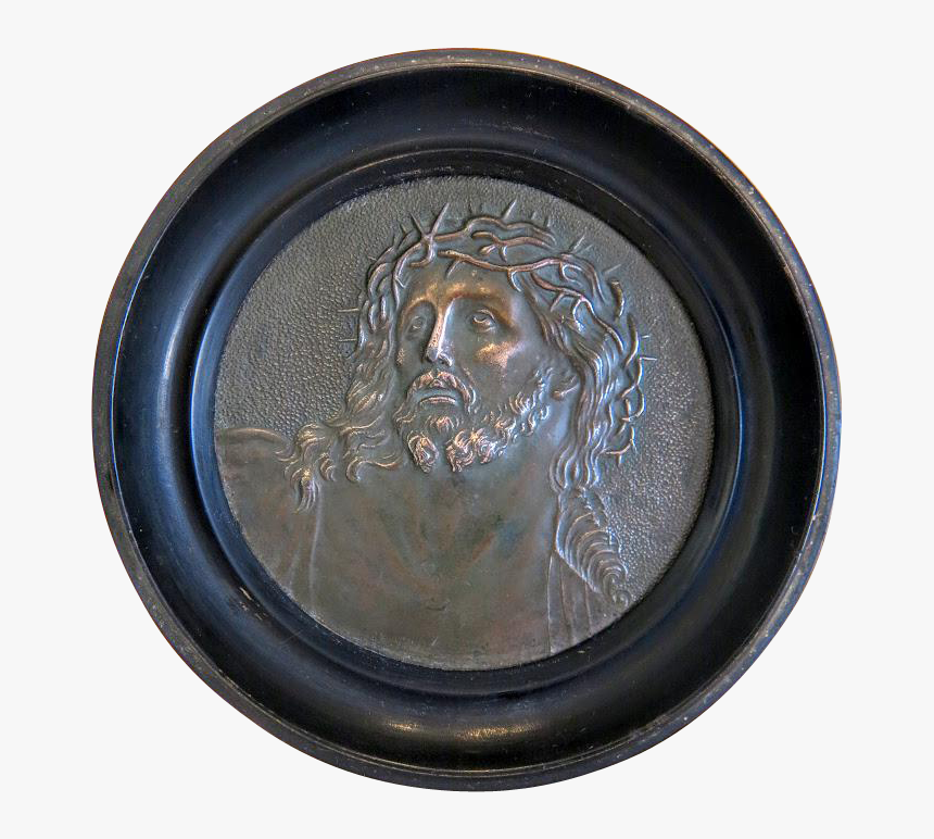 Antique Copper Plaque Depicting The Portrait Of Jesus - Antique, HD Png Download