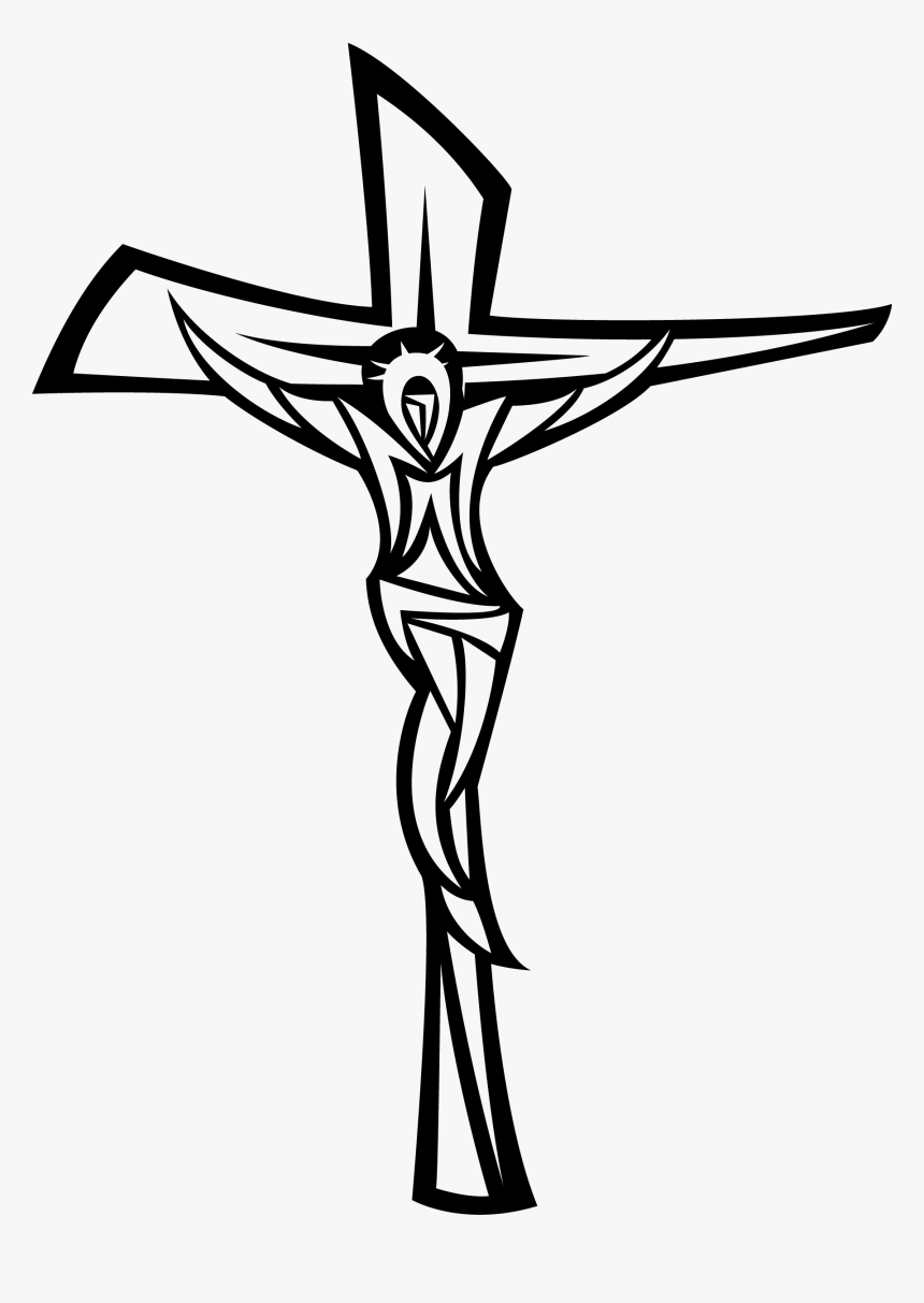 Cross Jesus Art Clipart , Png Download - Cruz De Cristo Dibujo, Transparent Png