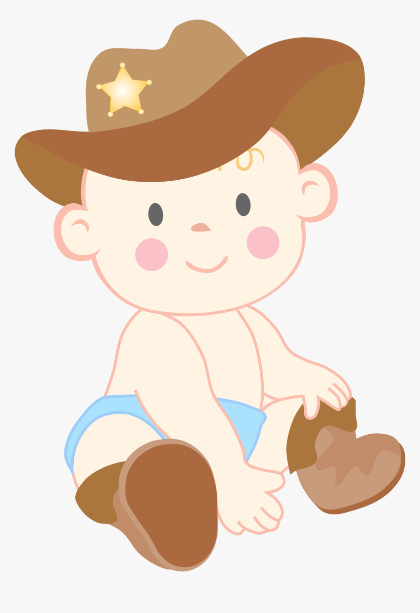 Birthday Clipart Cowboy - Baby Cowboy Clipart, HD Png Download
