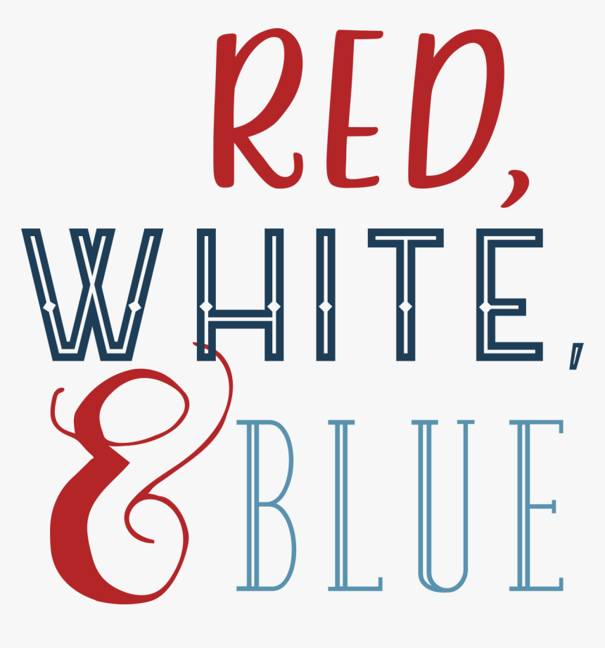 Red, White, & Blue Svg Cut File - Red White And Blue Svg, HD Png Download