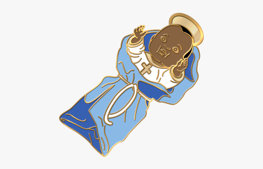 Black Baby Jesus Pin - Black Baby Jesus Cartoon, HD Png Download
