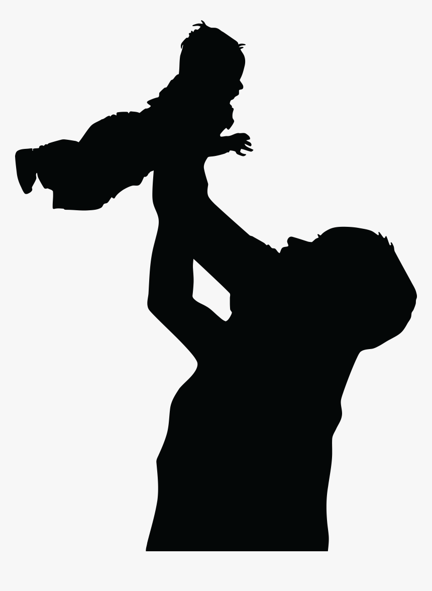 Dad Clipart Father African American - Silhouette Father And Son, HD Png Download