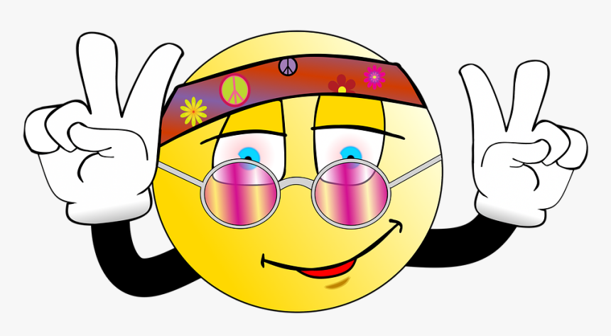 Emoji Hippie, HD Png Download