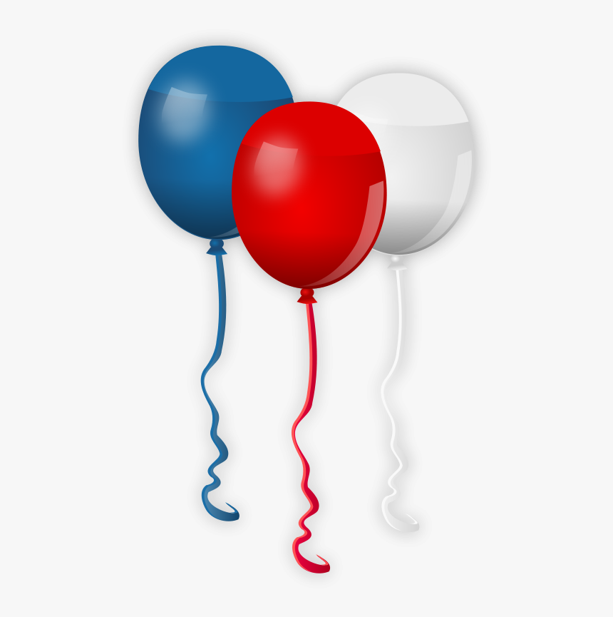 Graphics To Use With - Blue Red White Balloon, HD Png Download