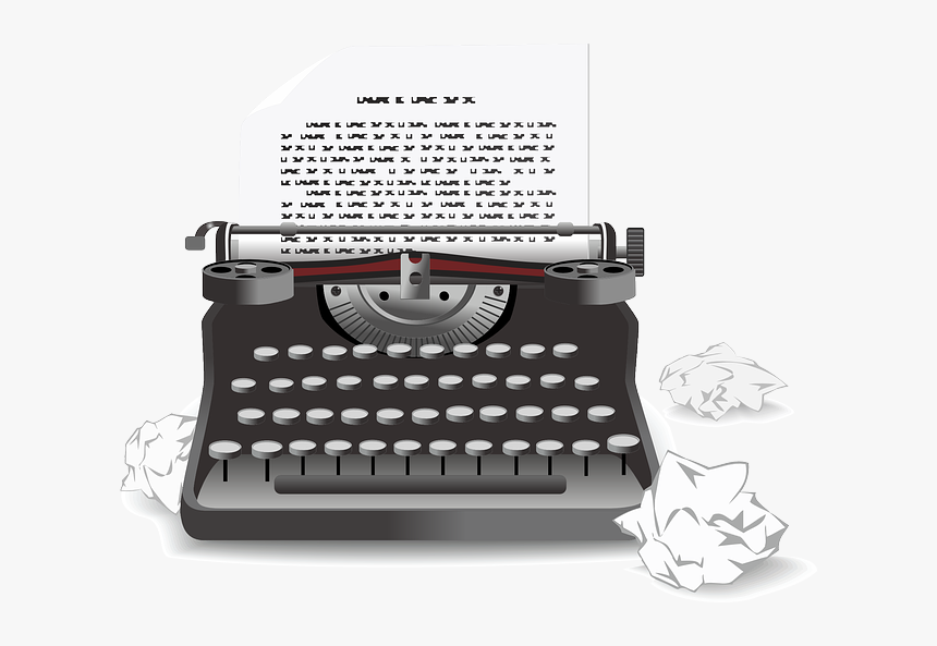Uploaded By Msiduri - Typewriter With Paper Clip Art, HD Png Download