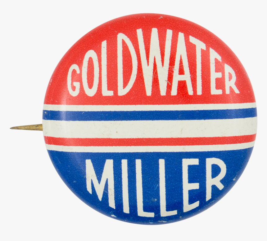 Goldwater Miller Red White And Blue Political Button - Circle, HD Png Download