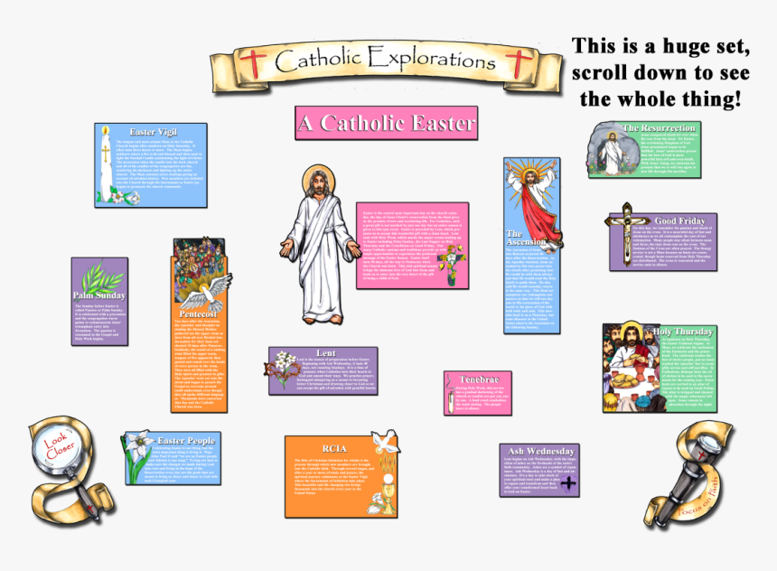 Cross Clipart Coloring - Easter, HD Png Download