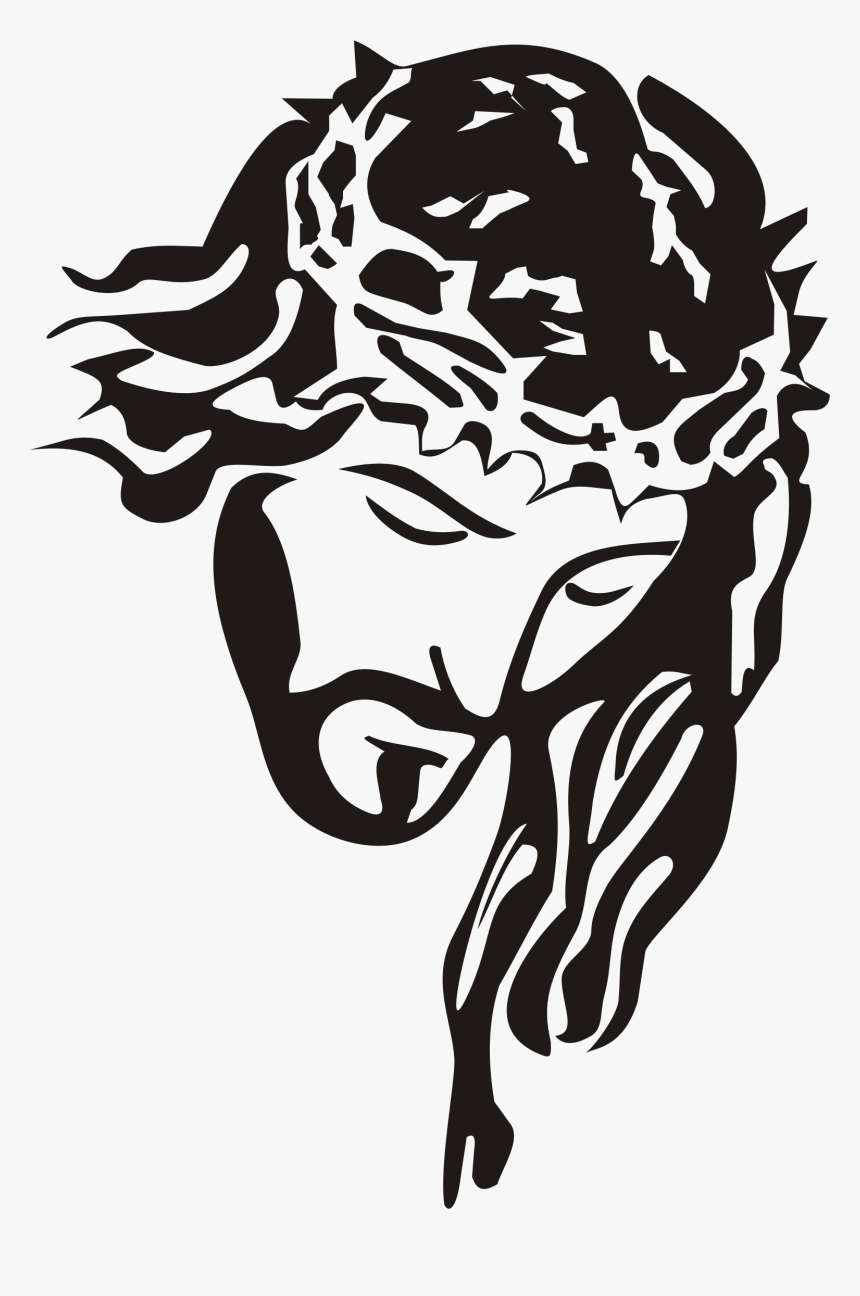 List Of Synonyms And Antonyms Of The Word Jesus Face - Jesus Drawing Black And White, HD Png Download