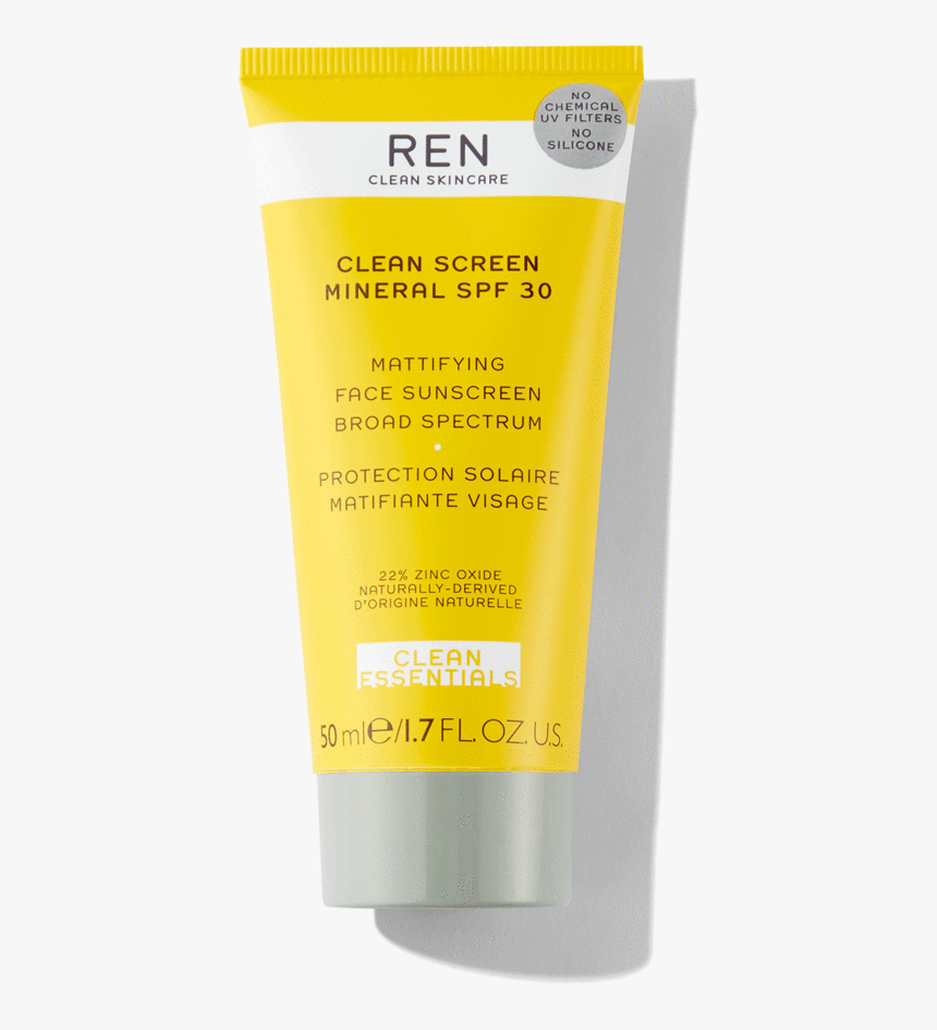 Transparent Sunblock Clipart - Ren Clean Screen Mineral Spf 30, HD Png Download