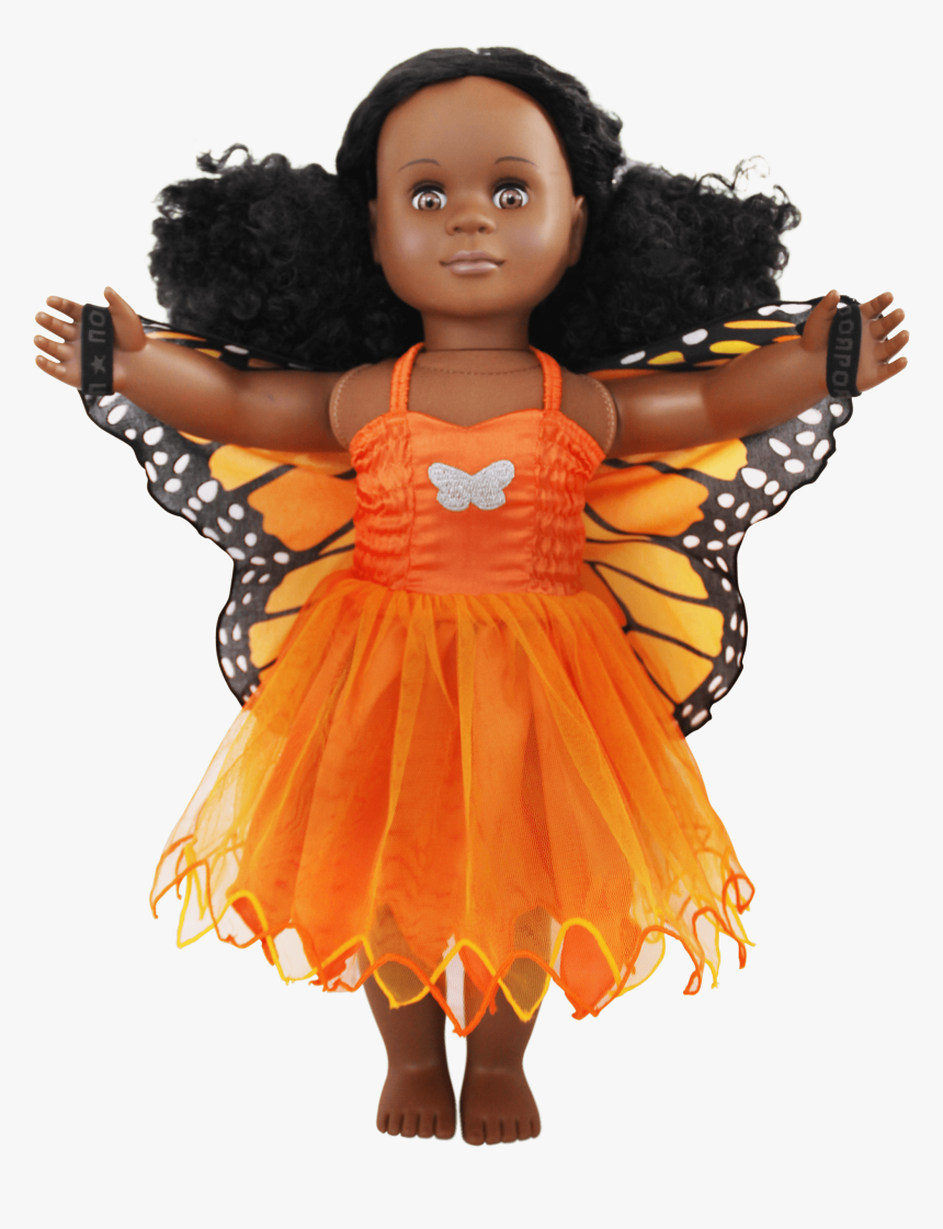 Monarch Butterfly Doll Dress - Doll, HD Png Download
