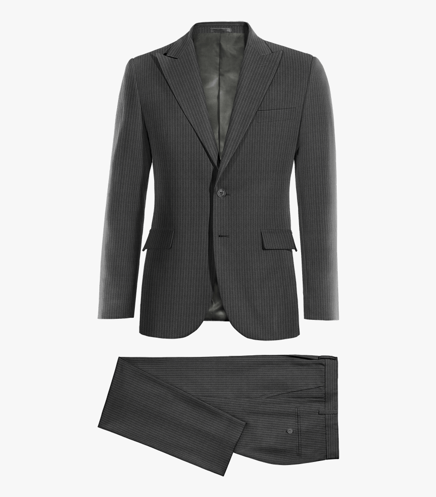 Grey Striped Pure Wool Suit - Suit Without Model, HD Png Download