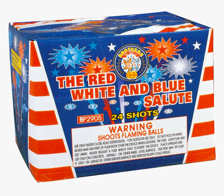 Red White And Blue Salute Firework, HD Png Download